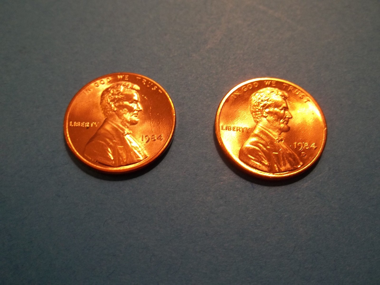 1984  P, D Lincoln Cents Set  Coins taken from MINT Sets