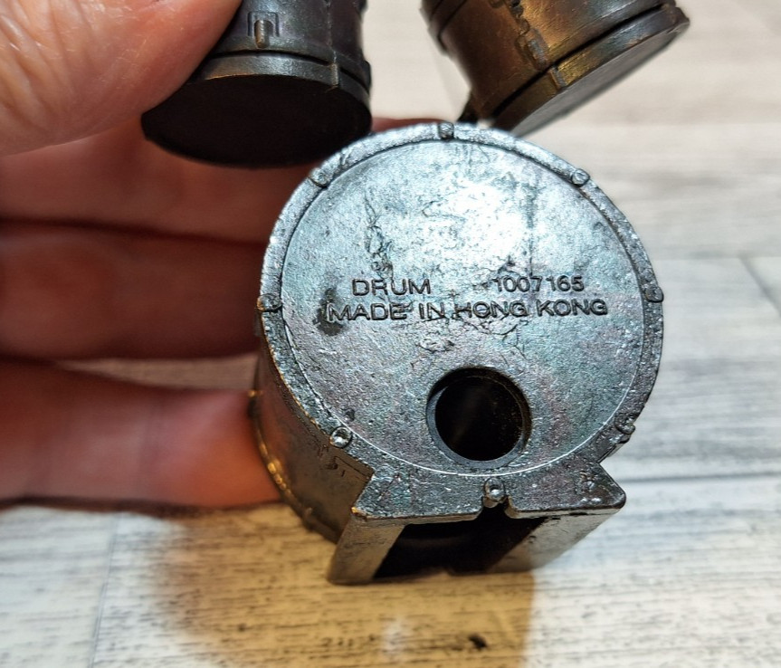 Vintage Die-Cast Pencil Sharpener DRUM SET, Hong Kong