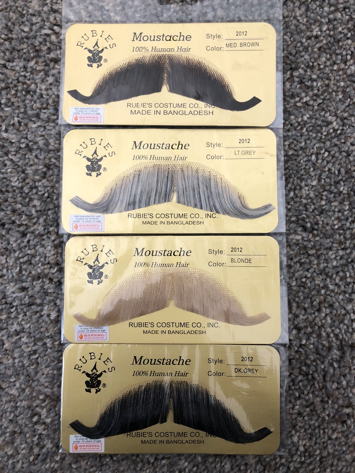 100% Human Hair European Moustache Rubies 2012