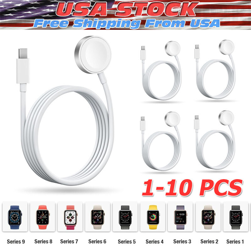 Type-C Cable Charger For Apple Watch 2 3 4 5 6 7 SE 8 9 Ultra Magnetic Charging