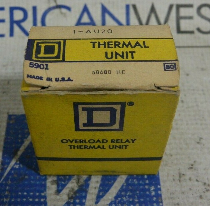 Lot of 2 Square D 1-AU20 Thermal Unit 58680 HE