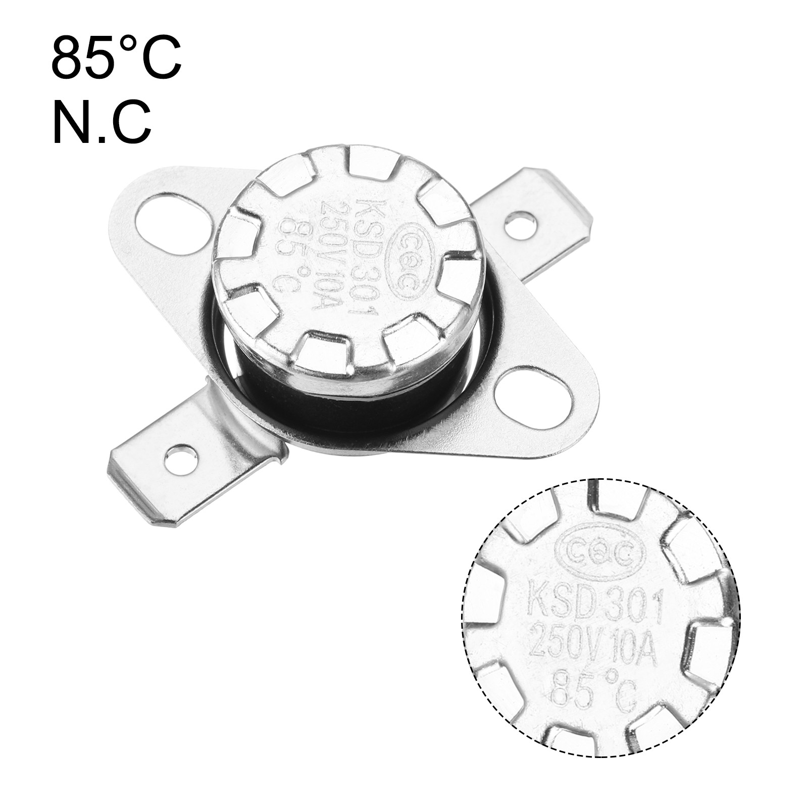 Temperature Control Switch , Thermostat , KSD301 85°C , 10A , N.O 10pcs