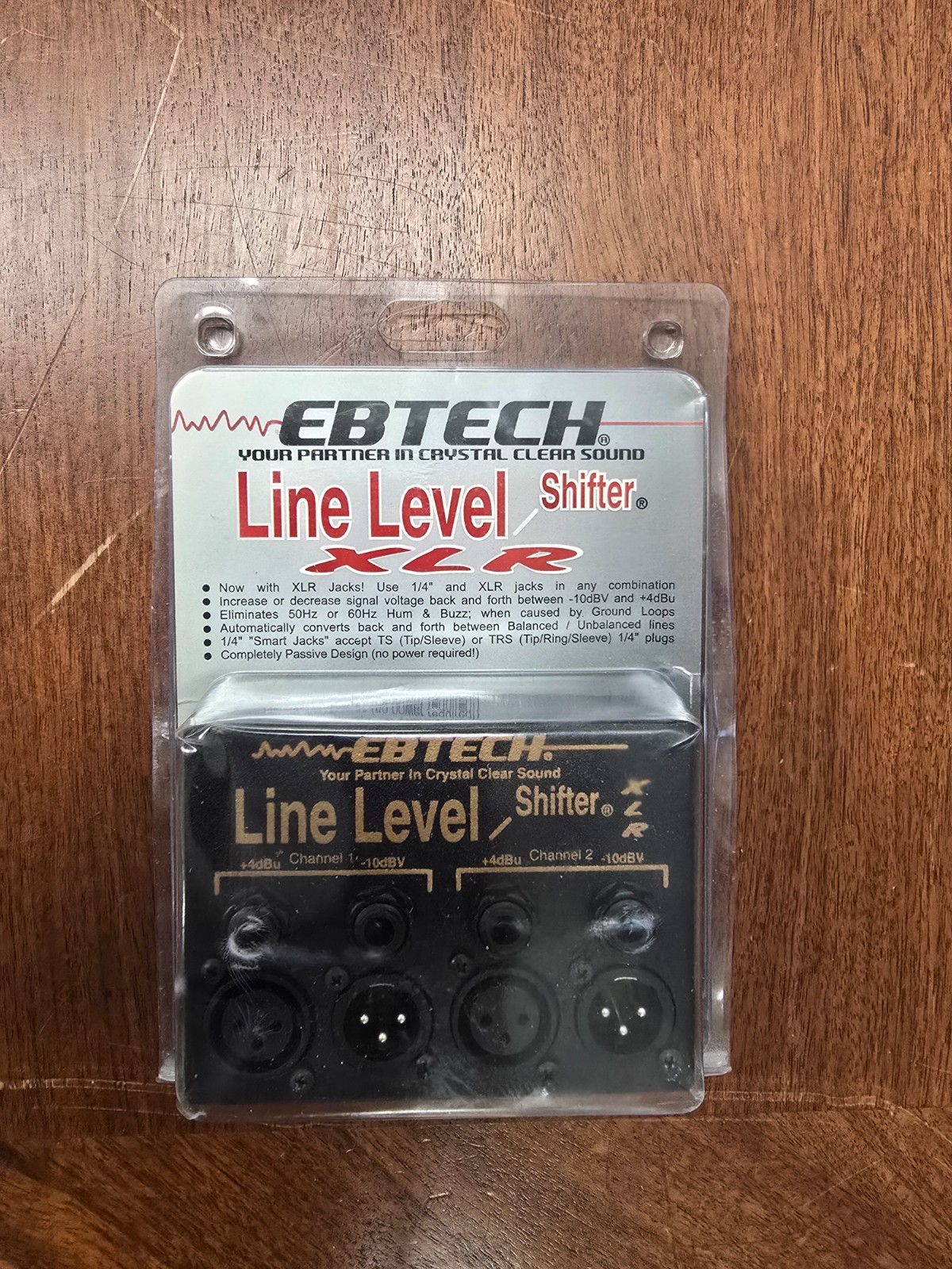 EBTECH Line Level Shifter XLR Black