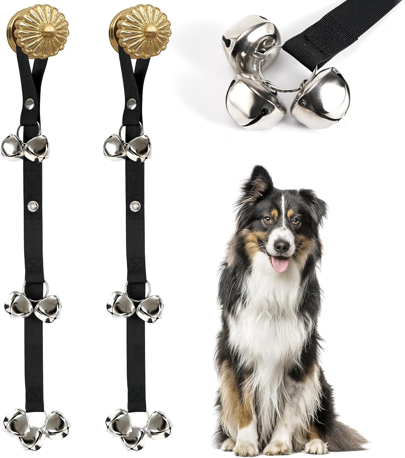Puppy Bells Dog Doorbells for Doorknob/Potty Training/Go Outside Dog