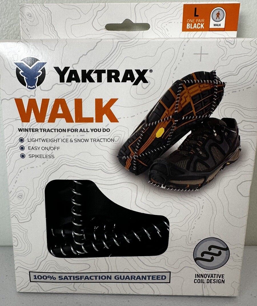 YakTrax Walk Winter Traction Device, Brand new Size Large 11.5 to 13.5 U.S. men