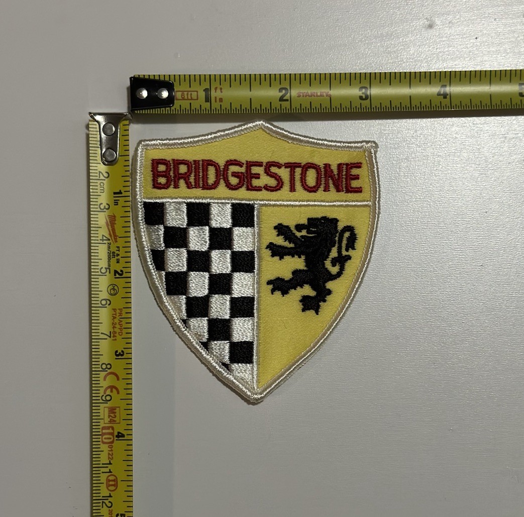 Vintage Original Bridgestone Racing Tires Motorcycle Biker 3.5" Patch 1970s