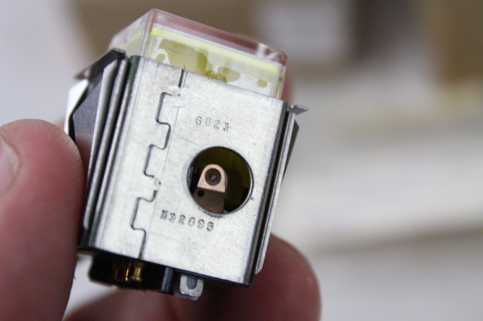2 Vintage NOS Micro Switch Freeport N32895 6823 Vel Reset Push Button Square