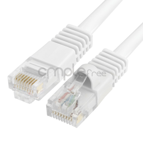 5x 3FT CAT5e Cable Ethernet Lan Network CAT5 RJ45 Patch Cord Internet White NEW