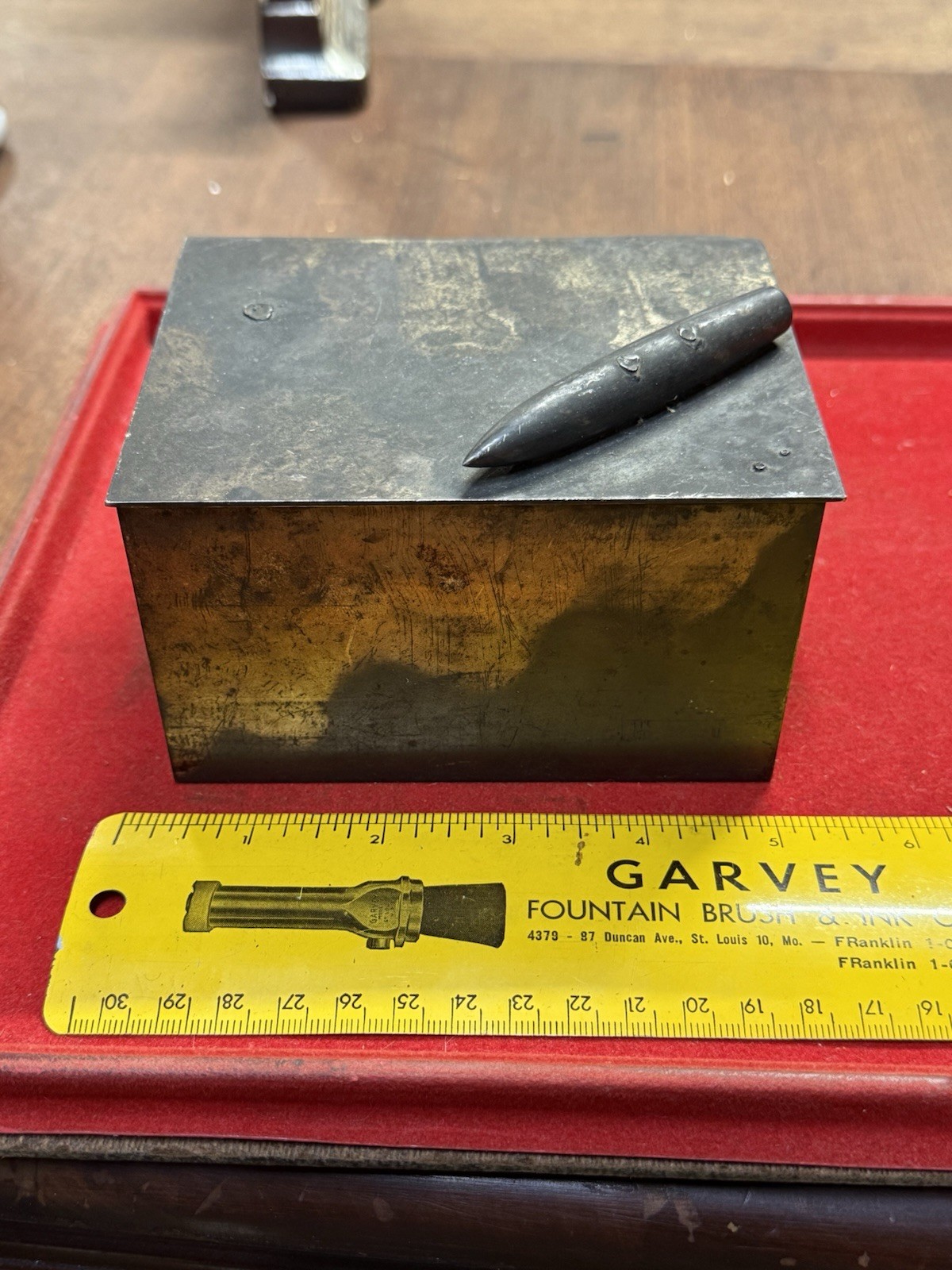 WWII Trench Art Box/ Trinket- I Think Missing Piece On Top- Still Cool Box W/