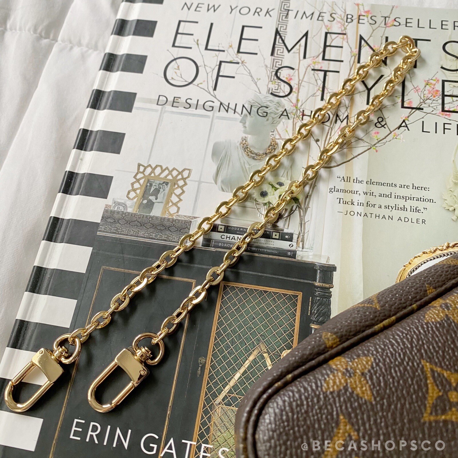 Shoulder Oval Chain Strap Replacement 18"
