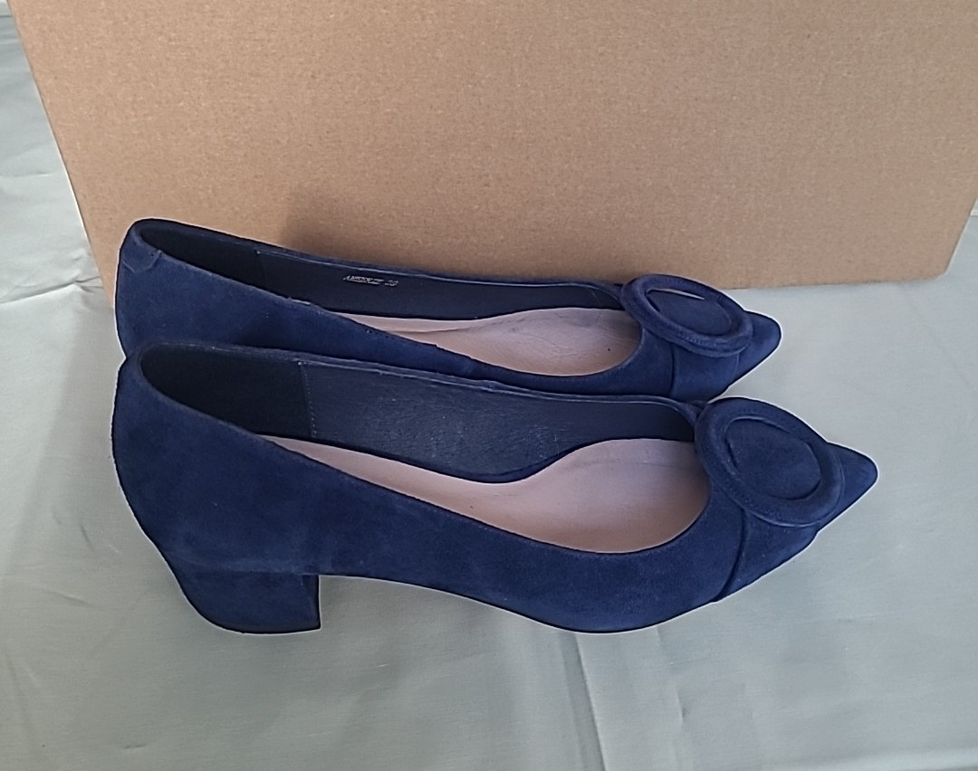 LADIES Midas Ameerie Blue Suede Shoes SIZE 8
