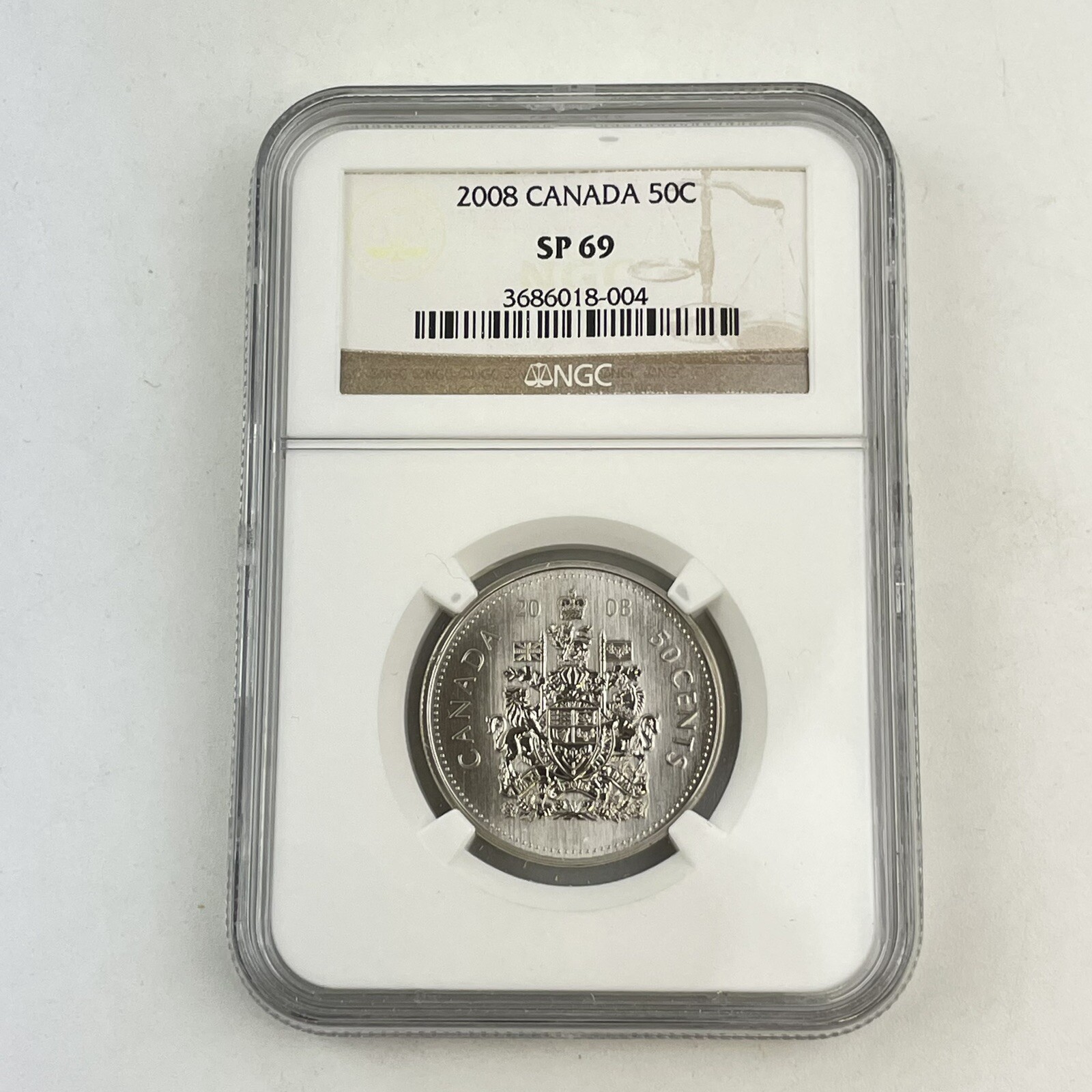 2008 Canada 50C Fifty Cents SP 69 SP69 NGC Graded