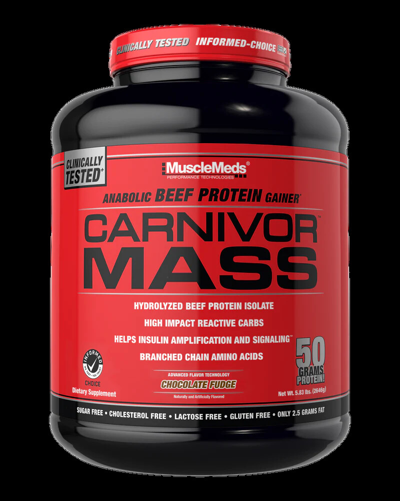 MUSCLEMEDS CARNIVOR MASS (6 LB) beef protein isolate weight gainer amino bcaa