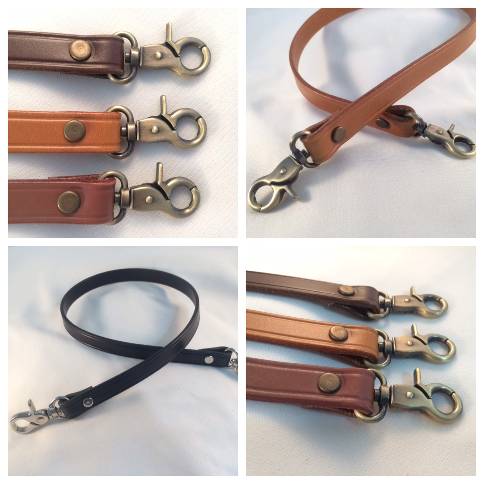 1" Cowhide Leather Cross Body or Shoulder Bag Purse Straps 7 lengths + 4 Colors