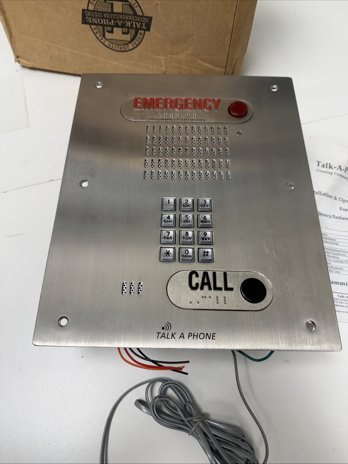Talk-A-Phone ETP-400K Intercom Call Assistance Access Door Emergency  Open Box