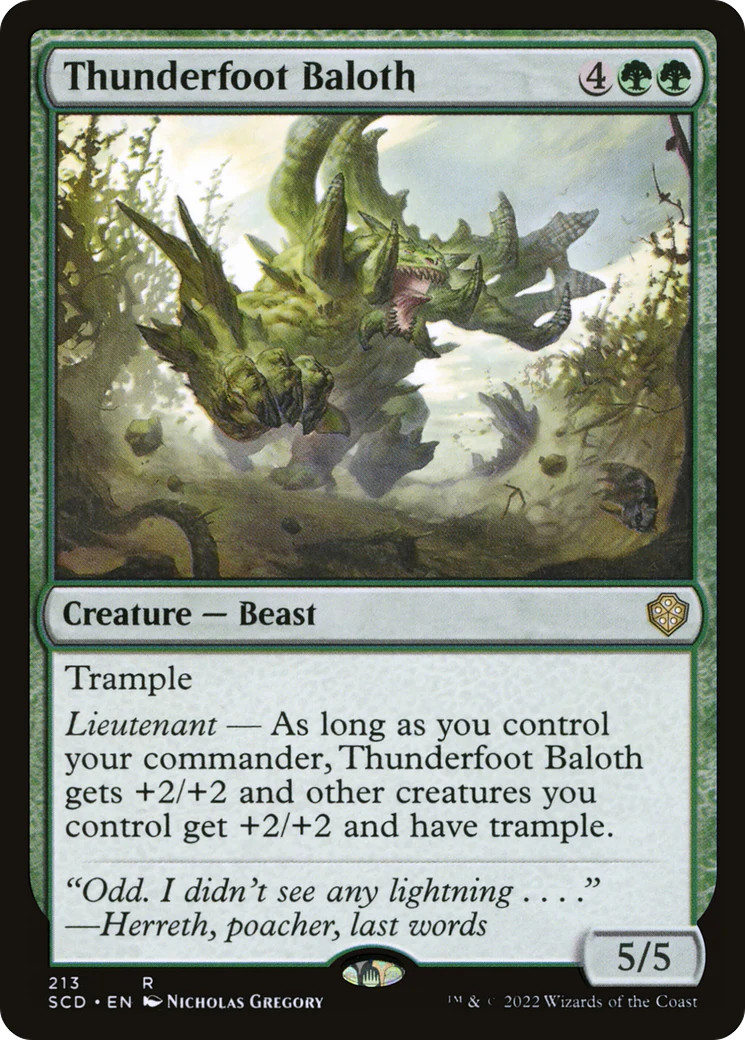 Thunderfoot Baloth [Starter Commander Decks] Near Mint