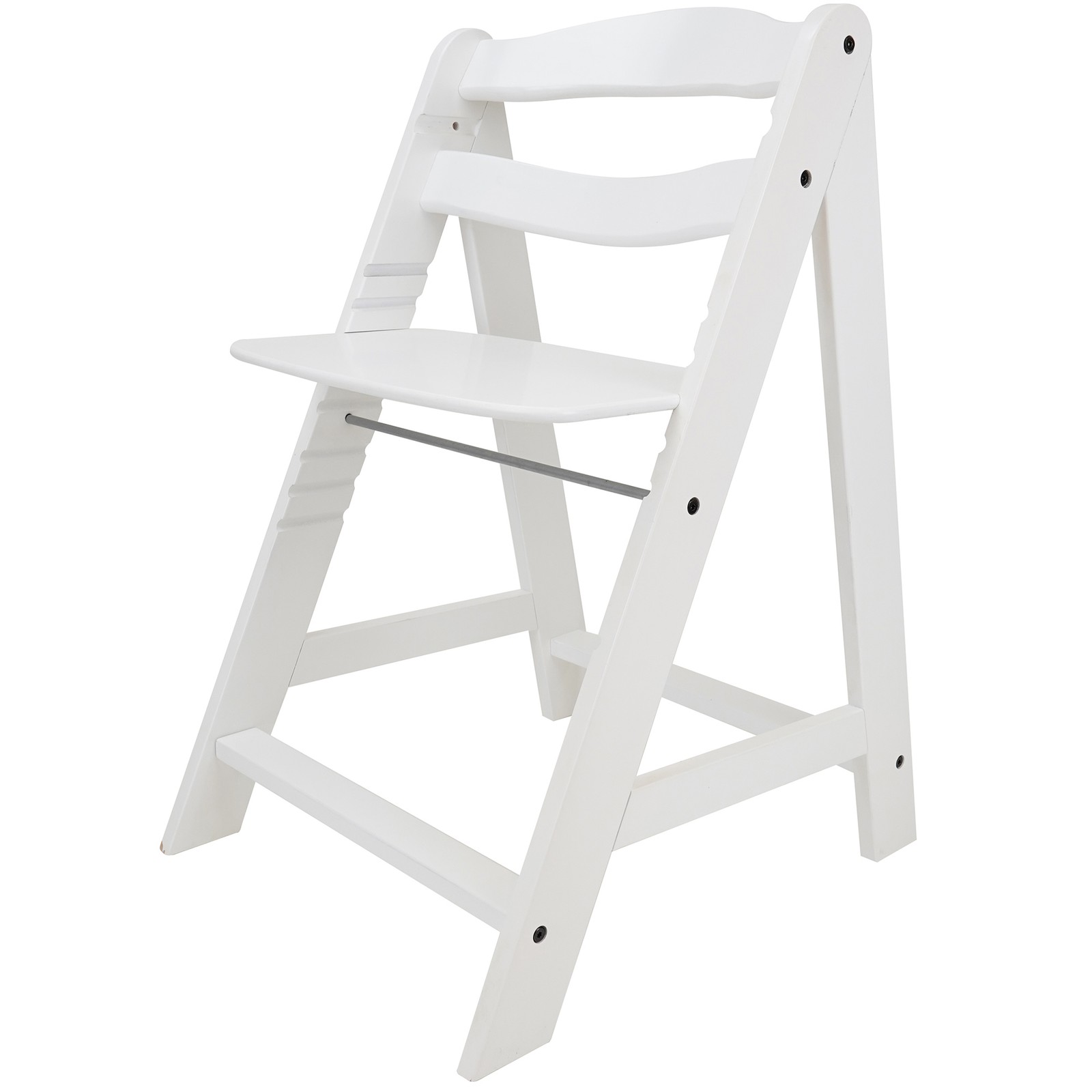 509: Sky Wooden Chair W/ Adjustable Seat & Footrest, White