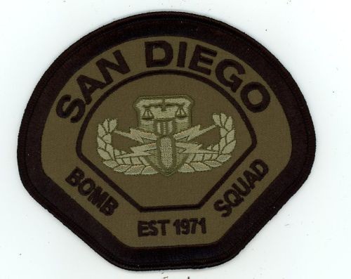CALIFORNIA CA SAN DIEGO POLICE BOMB SQUAD SUBDUED NICE SHOULDER PATCH SHERIFF