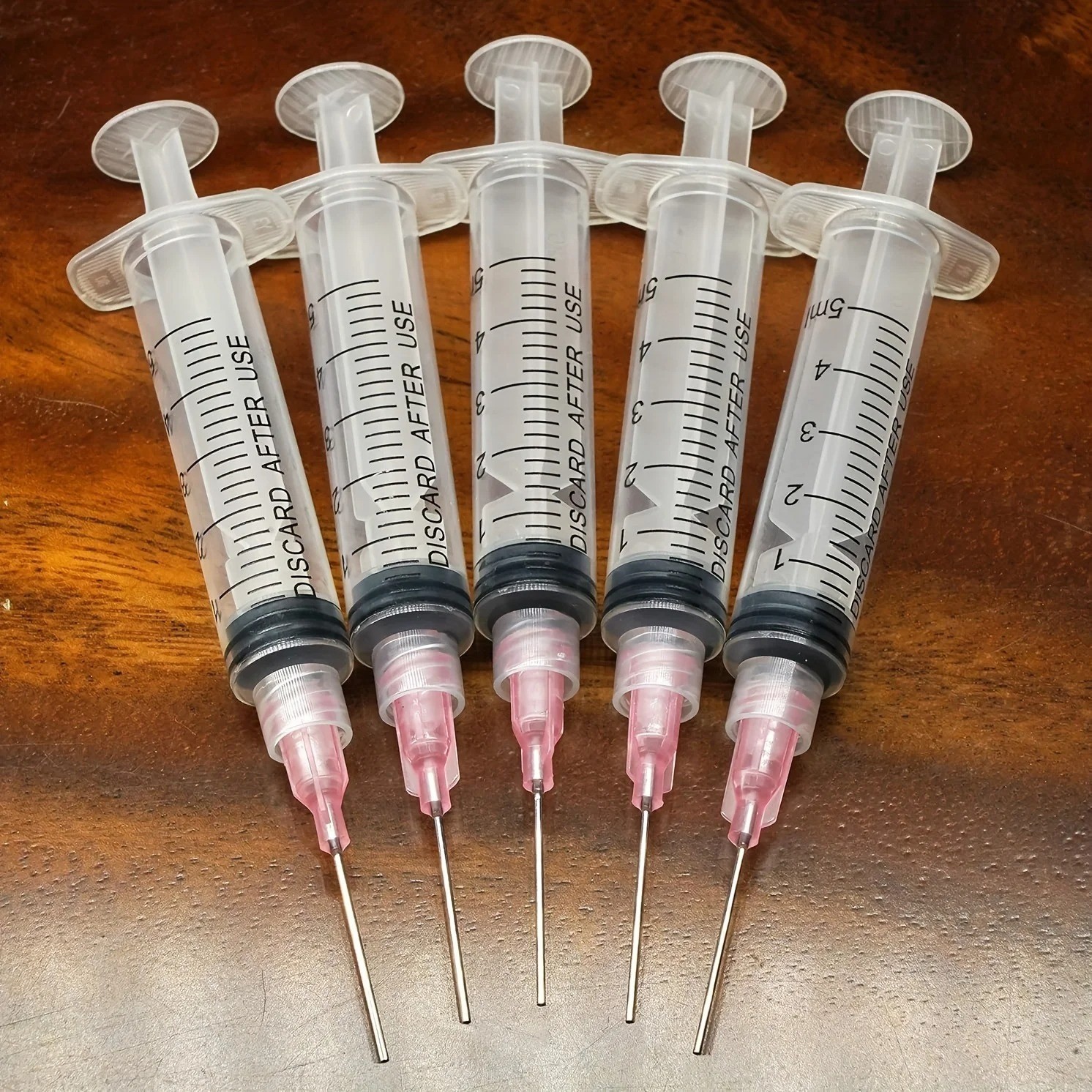 5 Pack 5ml Ink Filling Syringe with Blunt Needle Tip for Fountain Pen Refill USA