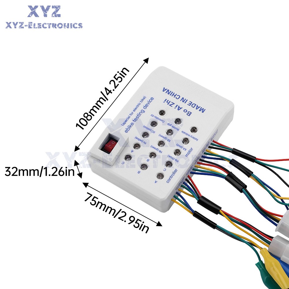 24-72V Ebike Brushless Motor Controller Tester Electric Hall Tester Detector