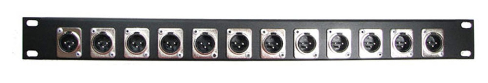 PROCRAFT AFP1U-12XM-BK 1U Formed Aluminum Rack Panel w/12 XLRM (or any config)