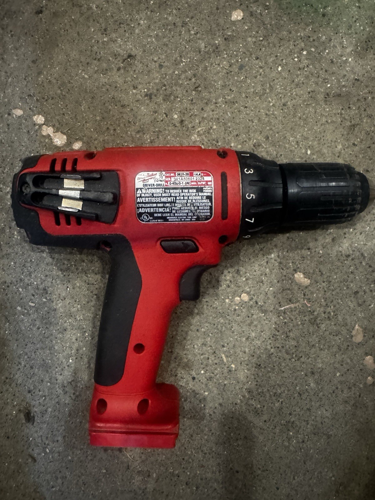 milwaukee tools 14.4v Driver Drill,flashlight, Impact Driver And Bag Untested