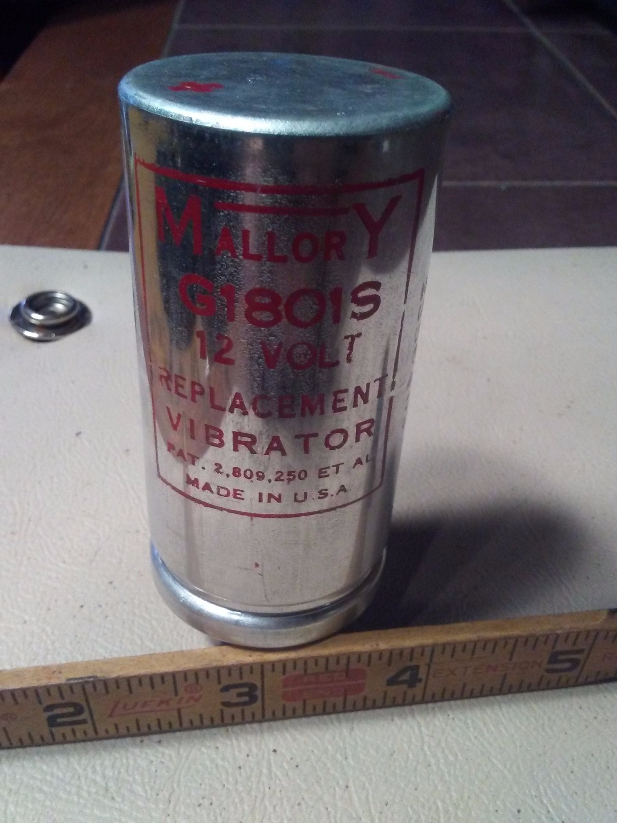 Mallory G1801S, 12 Volt Vibrator, NOS