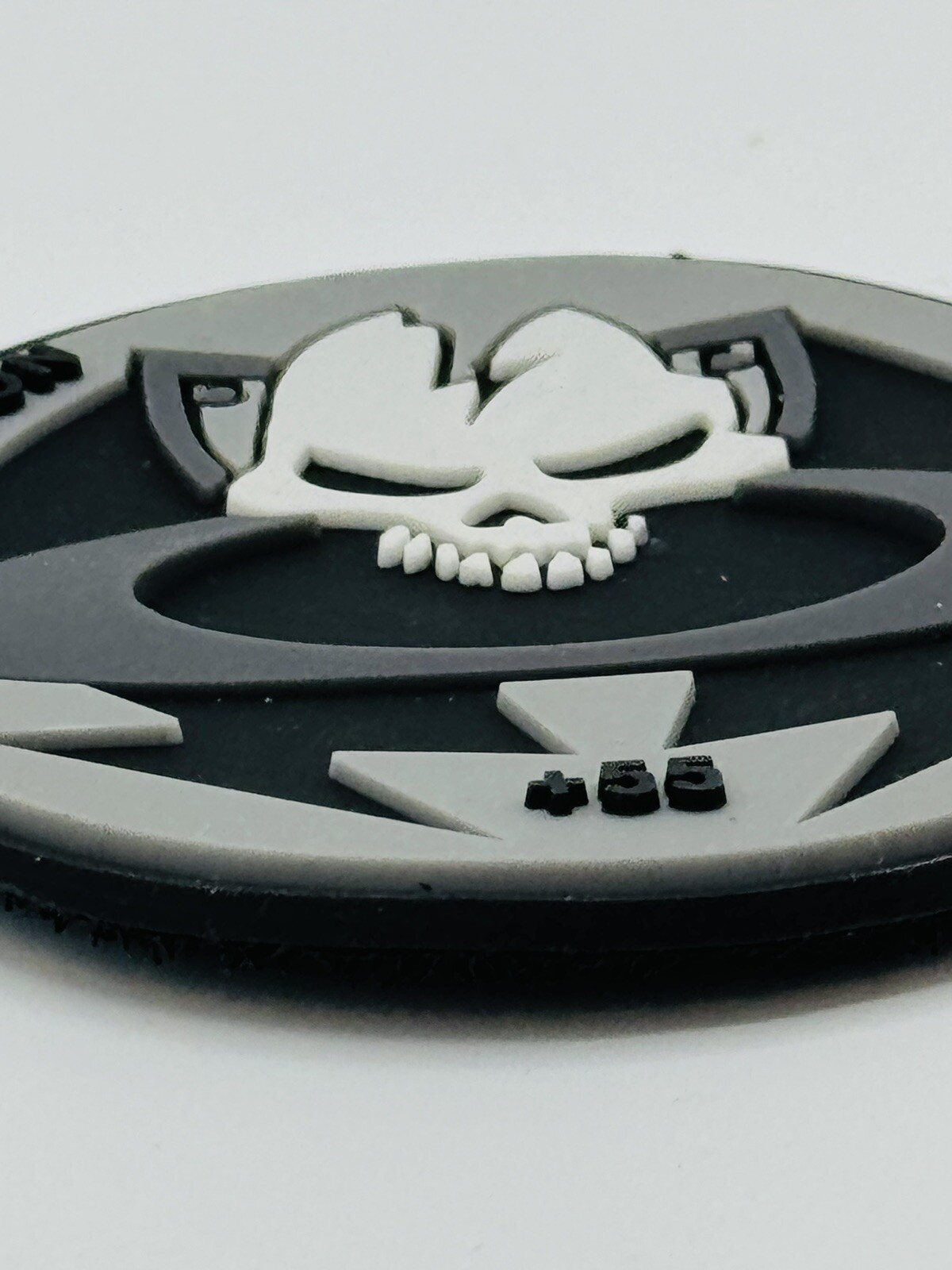 OAKLEY SKULL ROUND PATCH COIN TOKEN RUBBERIZED PATCH ELLIPSE ICON LOGO MILITARY