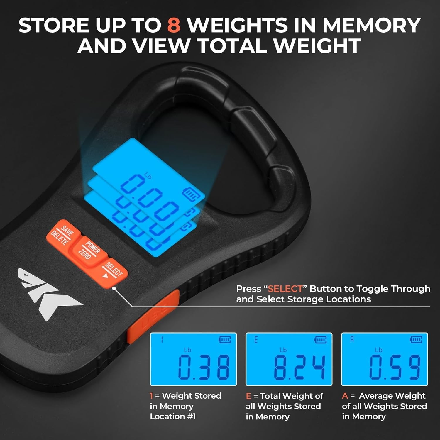 Accurate ToughTide Fishing Scale – 65lb Capacity, Memory Function, Lightweight