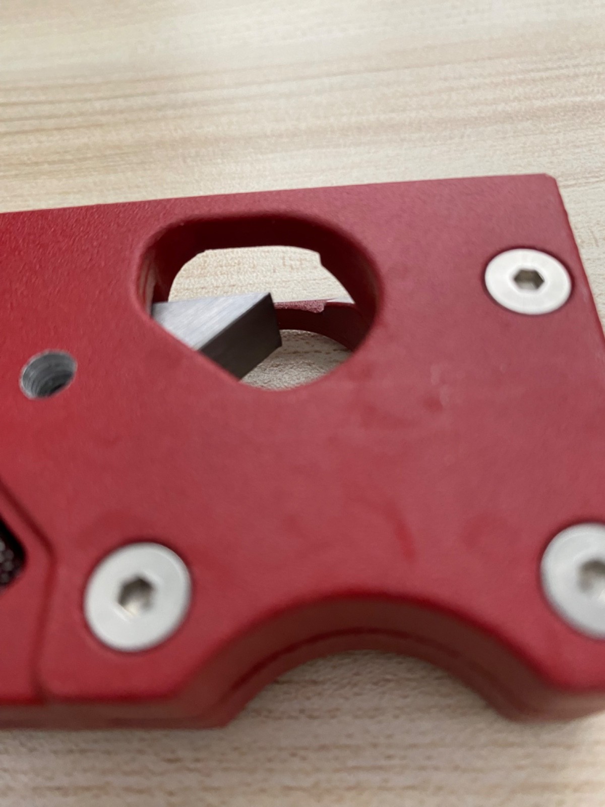 Red Chamfer Plane for Quick Edge Planing and Trimming