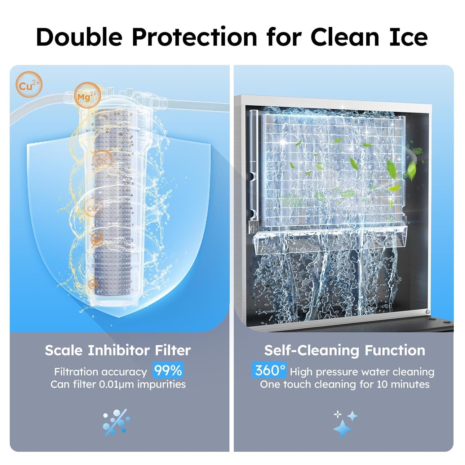920LBS/24H Commercial Ice Maker Restaurant Ice Cube Machine 550lbs Storage Bin
