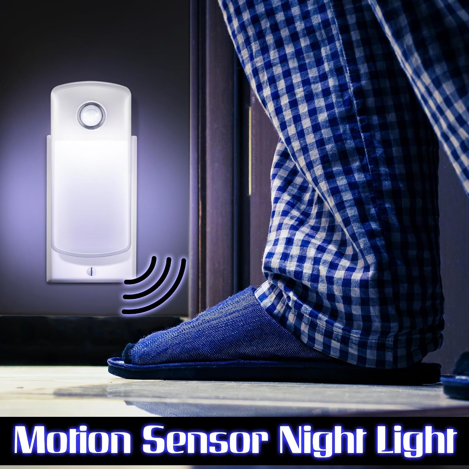 5-in-1 Rechargeable LED Night Lights with Motion Sensor - 3 Pack