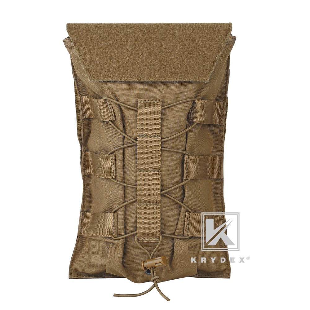 KRYDEX Tactical Hydration Carrier MOLLE Backpack Outdoor Panel for Vest Coyote