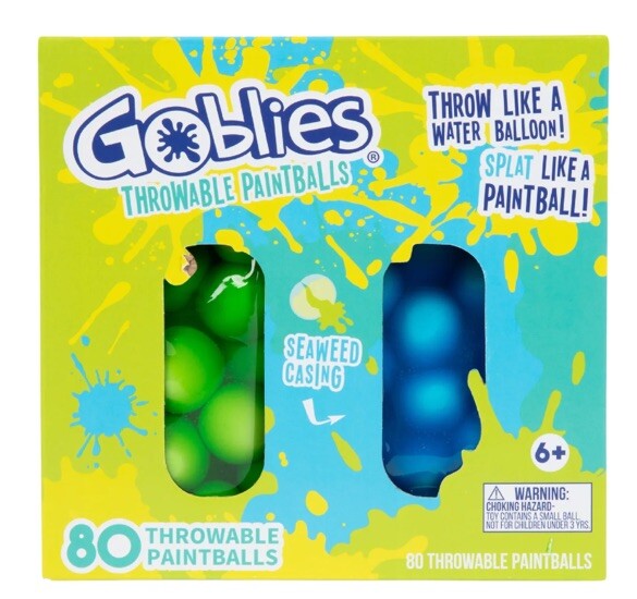 Goblies Throwable Paintball Dual Pack Green/Blue 80ct Fun, Fun, Fun