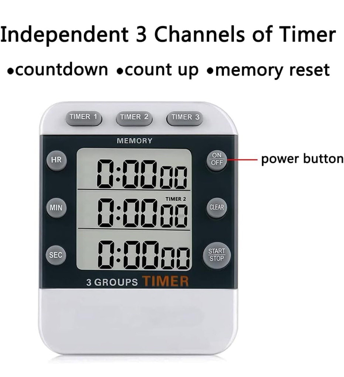 Mostrust Digital Dual Kitchen Timer, 3 Channels Count UP/Down Timer (2 Pack)