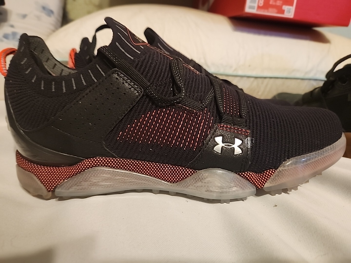 Men's Size 7 Under Armour UA HOVR Matchplay TE Golf Shoes Black 3023246-001
