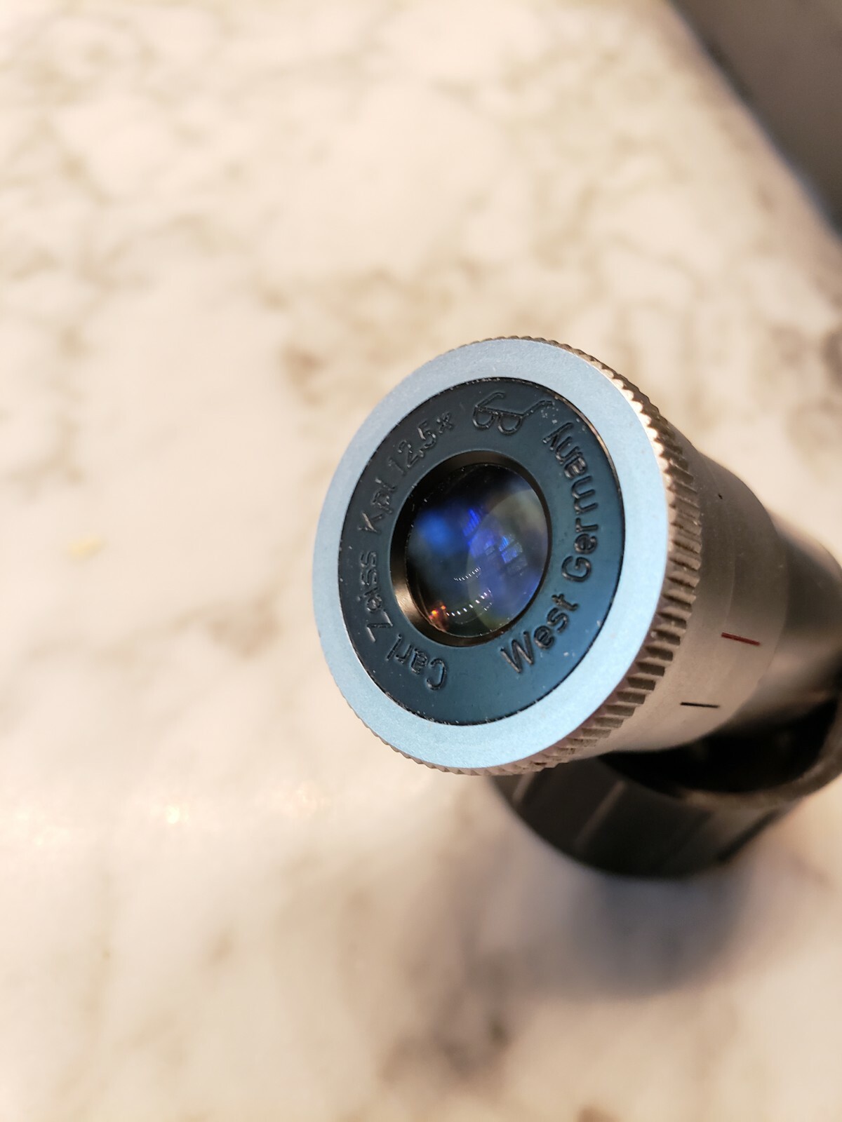 Zeiss Kpl 12.5x Pol Microscope eyepice with Graticle