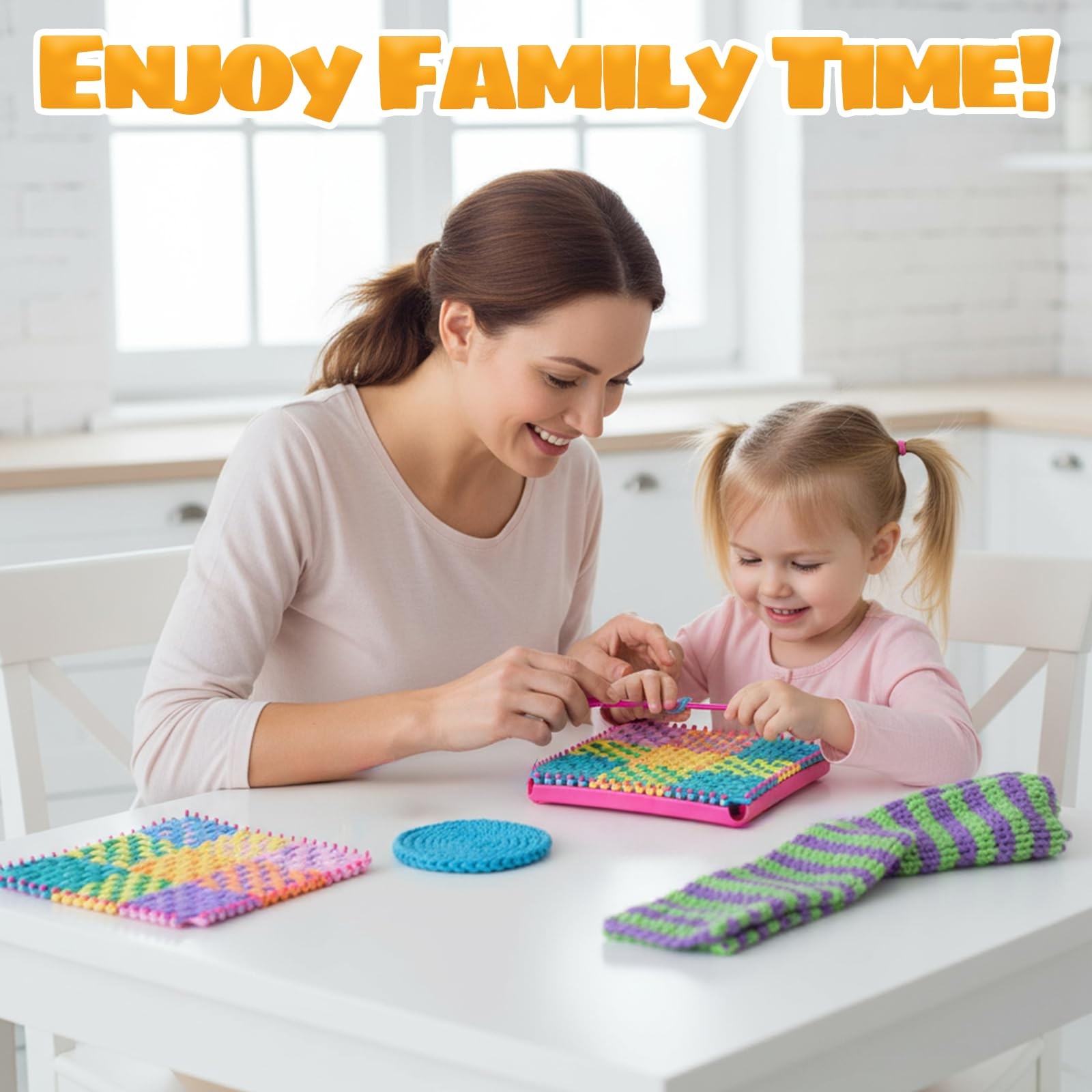Weaving Loom Refill Loops, 9 Inch Potholder Loops PU Elastic DIY Weaving