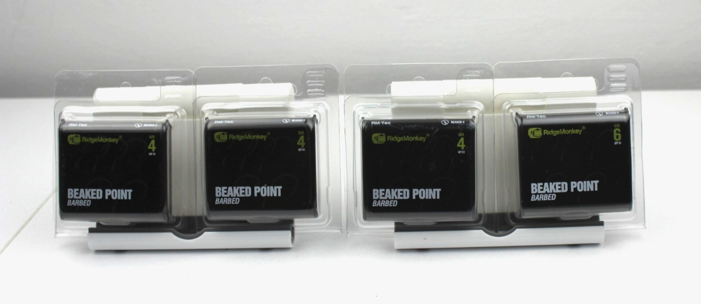 RidgeMonkey RM-Tec  beaked point barbed Hooks 3x 4 1x 6