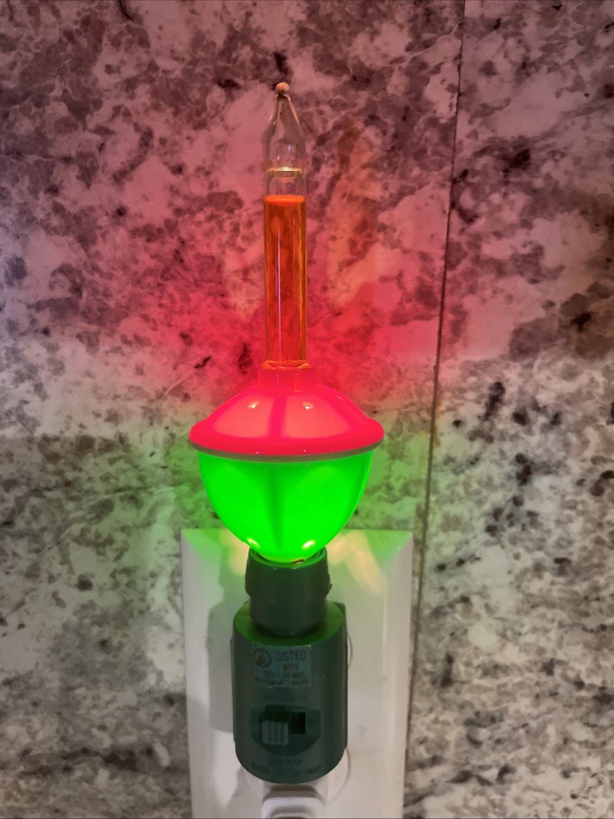 Christmas Plug In Night Light with On/Off Switch Tested Works Excellent