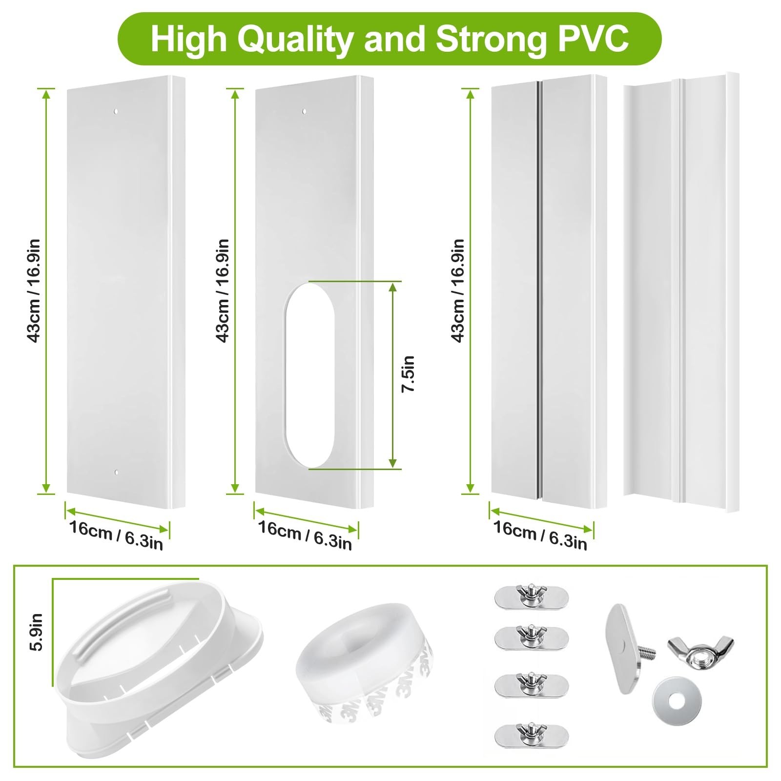 Upgrade Portable ac Window Vent Kit,ac Window Seal Kit,Portable Air Condition...