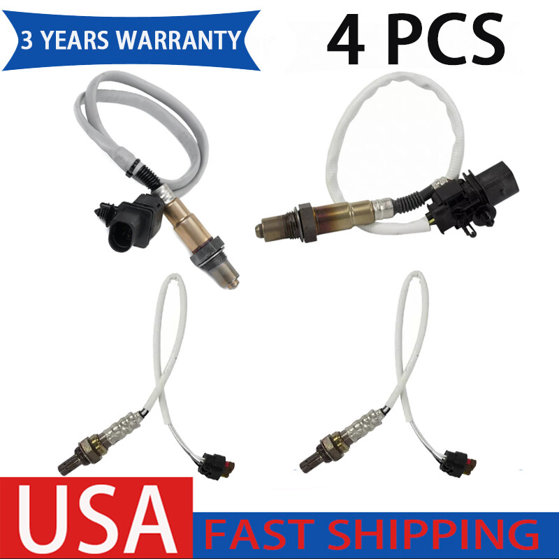 4pcs Oxygen O2 Sensor Up+Downstream For 2015-2020 Ford Expedition 3.5L V6 Turbo