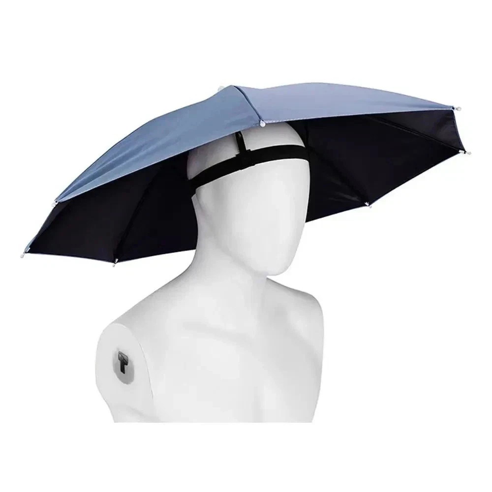 Hands Free Head Umbrella Hat Folding Sunshade Cap Windproof Outdoor Fishing