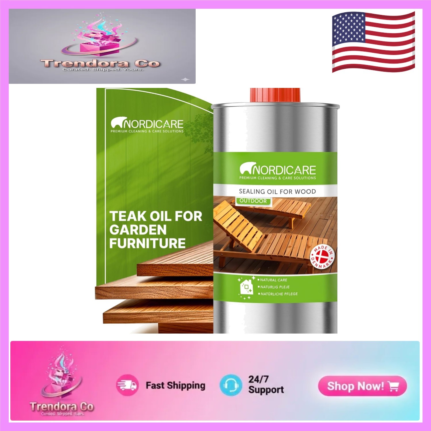 Teak Oil for Outdoor Furniture - 16.9 Oz Waterproof Wood Protector