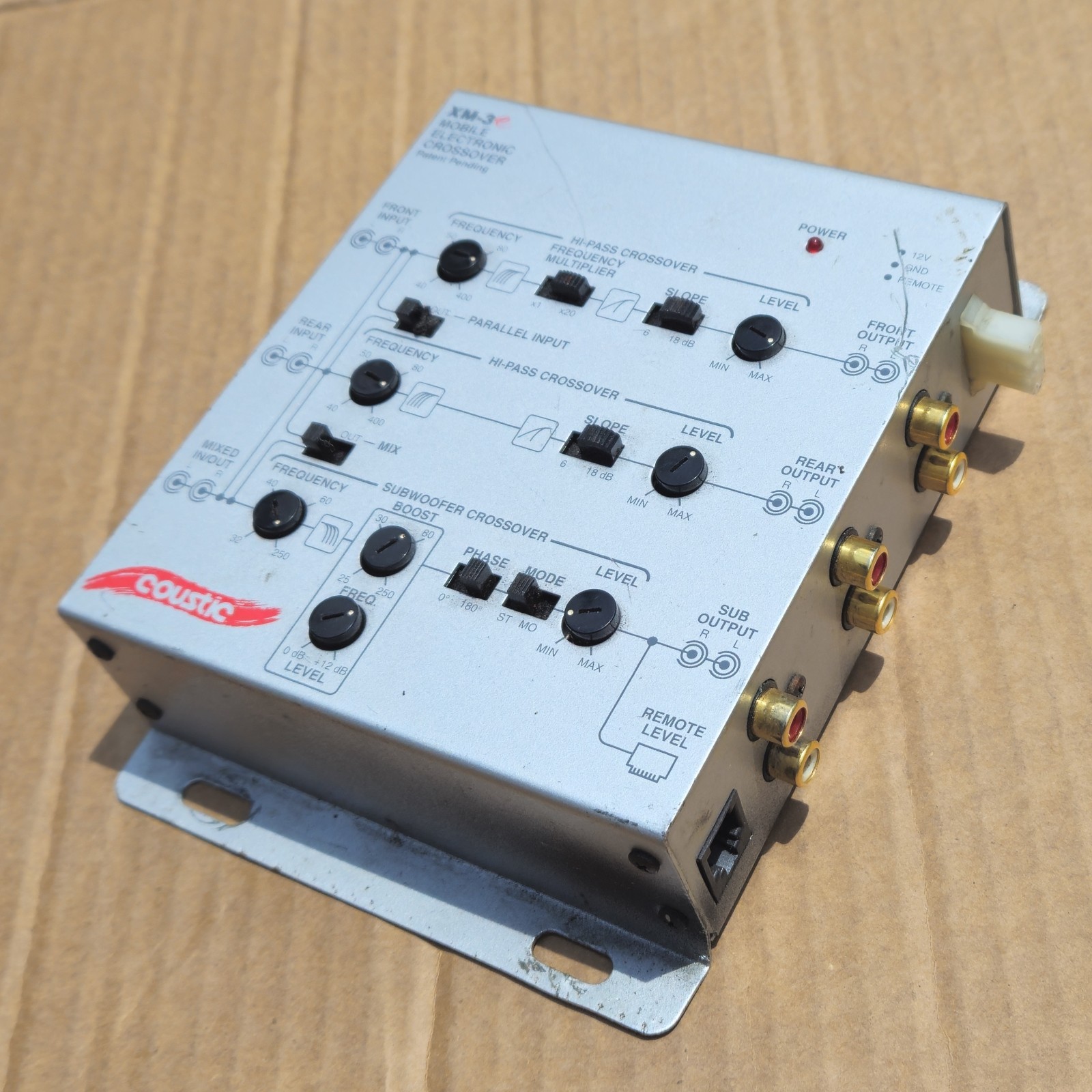 Coustic XM-3e Mobile Audio Electronic Crossover with Subwoofer Control