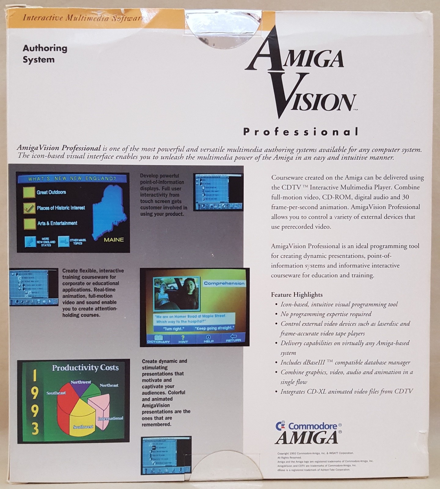 Amiga Vision Professional Authoring Software for Commodore Amiga NOS Box Sealed