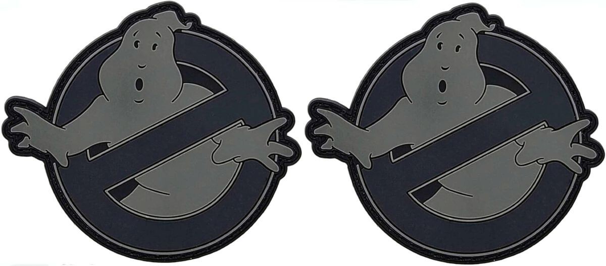 Ghostbusters No Ghost PVC RUBBER MORALE PATCH  | 2PC Hook Backing 3D PVC - 3"
