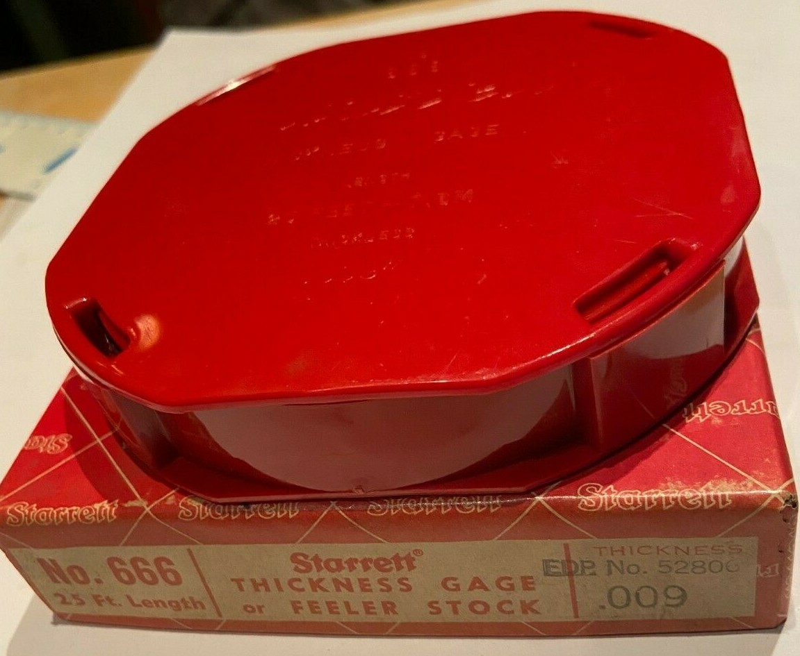 Starrett 0.009" Thickness Feeler Gage Stock No.666-9, 25 Feet Long
