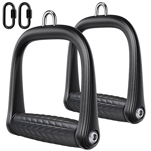 D Handle Cable Attachment, Cable Attachments for Gym, Non-Slip Diamond Pattern