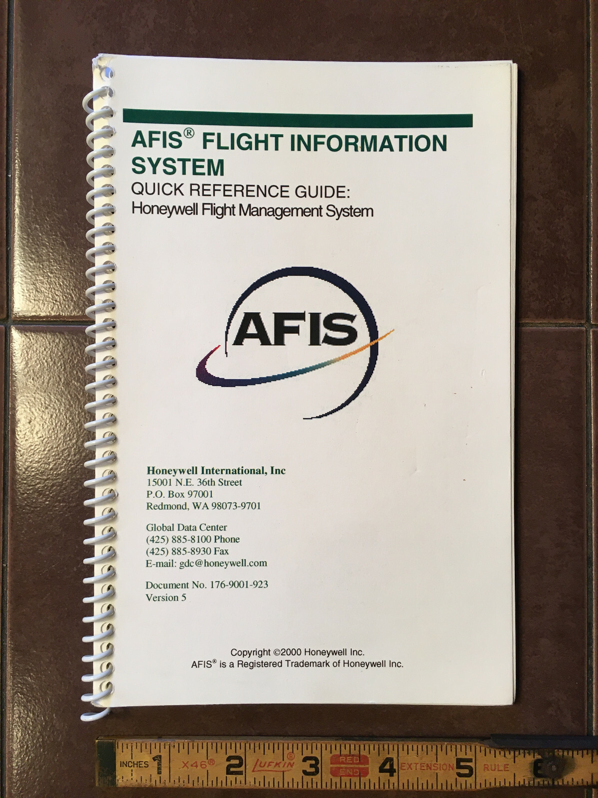 Honeywell AFIS Flight Information QRH Honeywell Management System Handbook